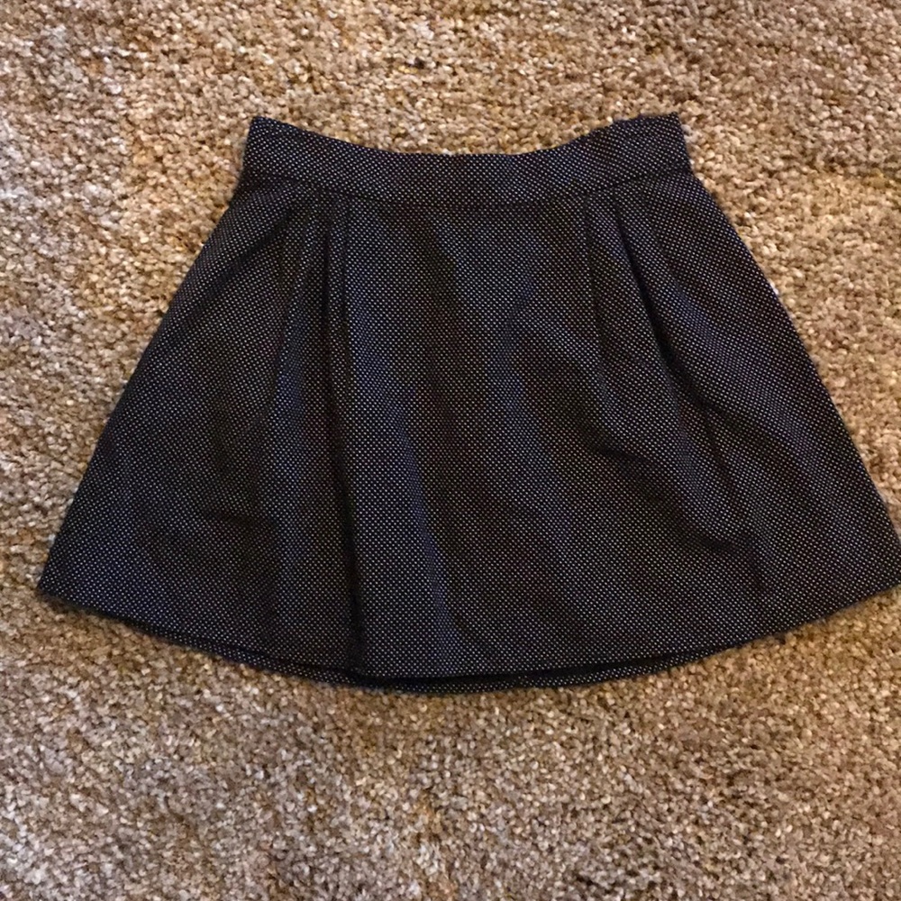 Black and white polka dot skirt